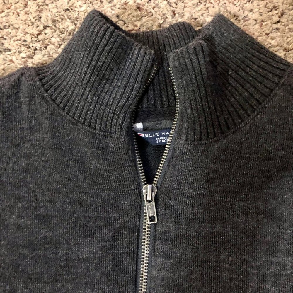 Marks & Spencer Blue Harbor Vest Mens L NEW Lined Gray - Picture 6 of 12